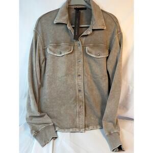 Jane & Delancy XS Taupe Corduroy Shirt NWT Neutral Soft Cozy